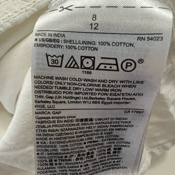 GAP Elegant White Eyelet A-Line Skirt - Picture 10 of 14